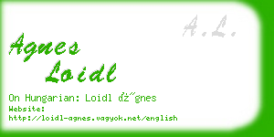 agnes loidl business card